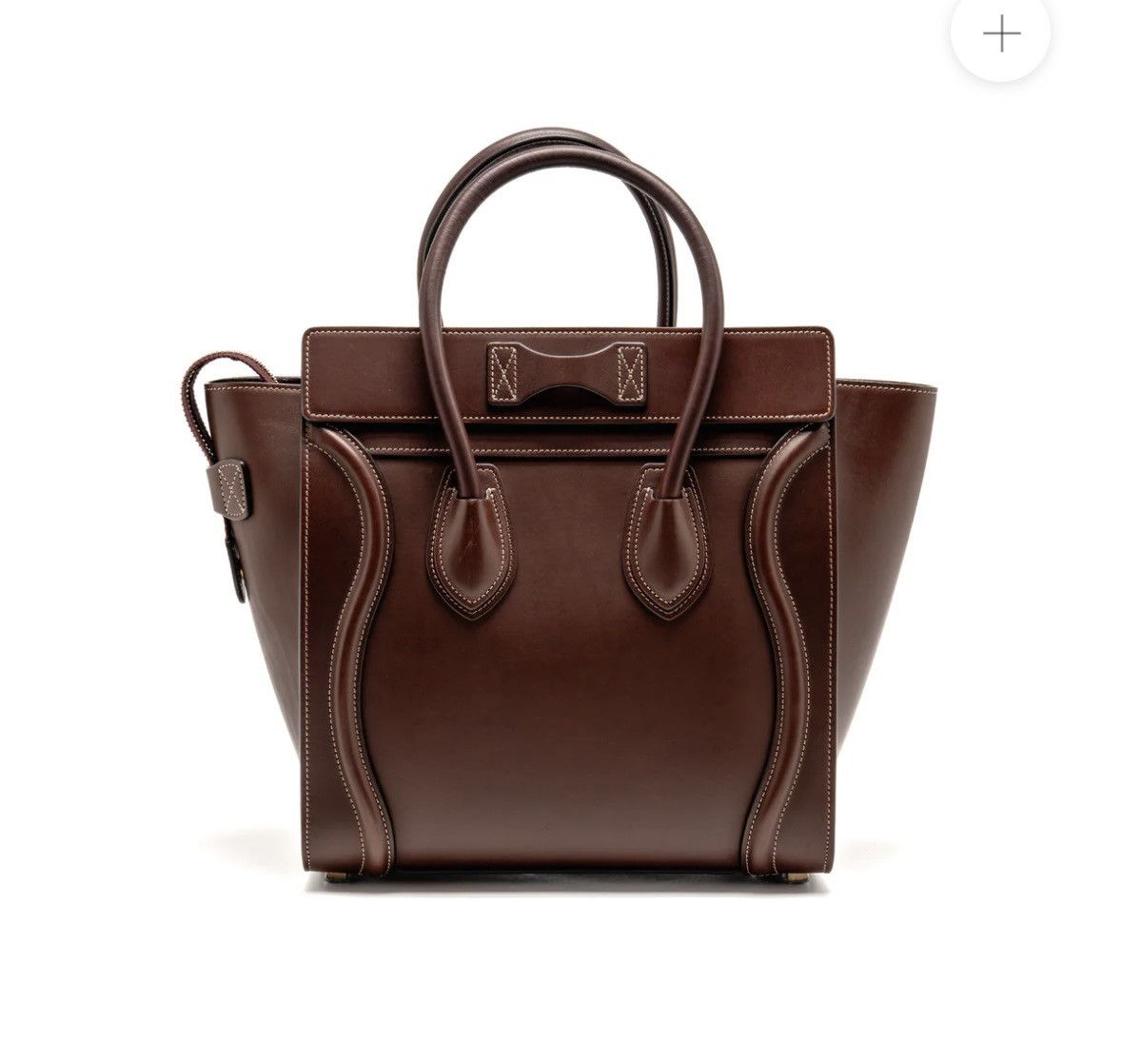 CELINE MICRO LUGGAGE BAG CALFSKIN BURGUNDY GHW