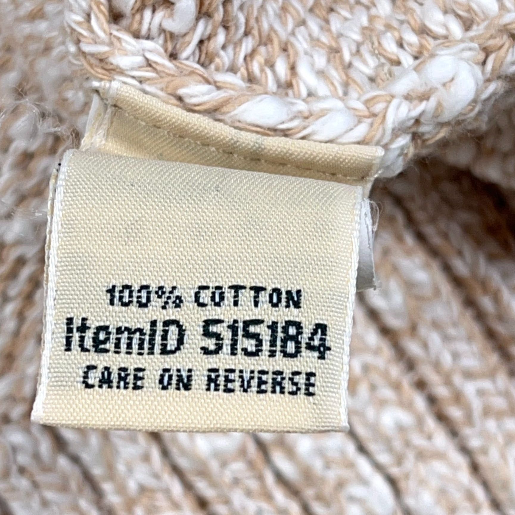 Vintage L.L. Bean Sweater Women Medium Tall Tan Marled Ragg Roll Mock Funnel Neck Pullover Knit Cotton Solid Classic Size M / US 6-8 / IT 42-44 - 4 Thumbnail