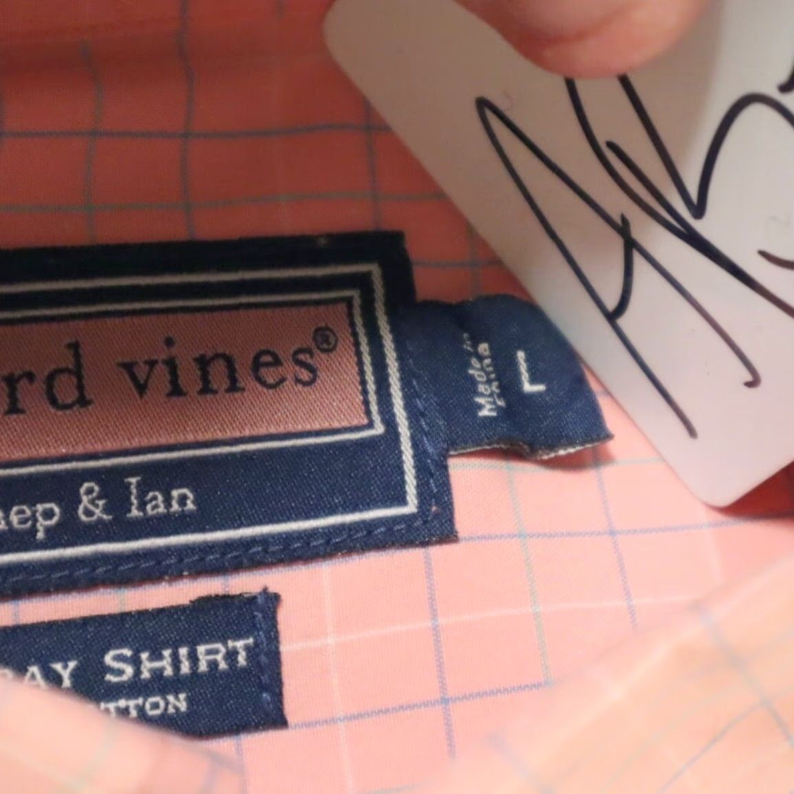 Vineyard Vines VINEYARD VINES Murray Cotton Check Shirt Pink Men's L Size US L / EU 52-54 / 3 - 6 Thumbnail