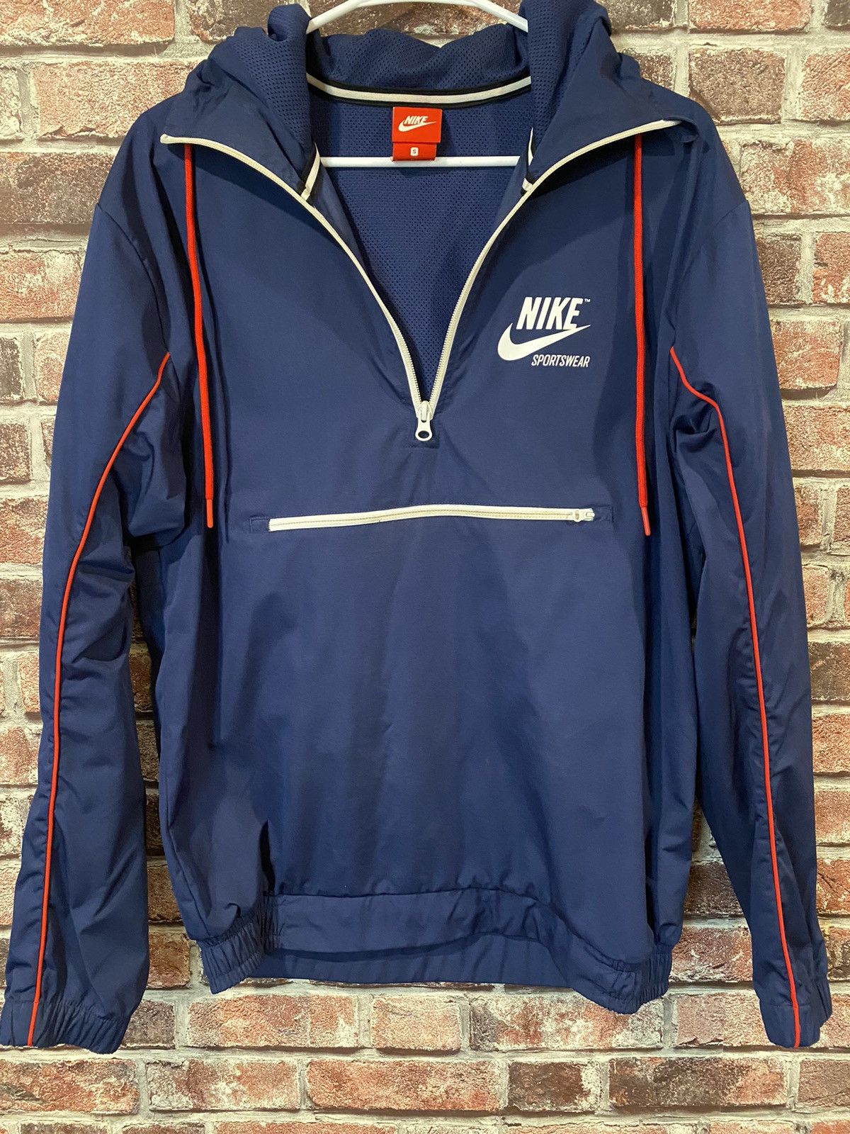 Nike Nike Blue Windbreaker Pullover Small Size US S / EU 44-46 / 1 - 1 Thumbnail