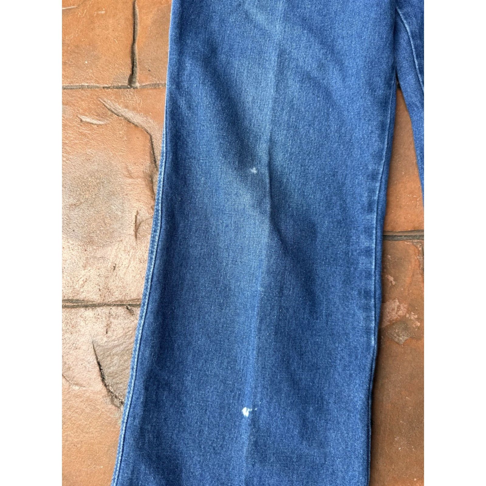 Vintage VINTAGE 70s Viceroy Flare Jeans 34x33.5 Talon Zipper Size 24" / US 00 / IT 34 - 4 Thumbnail