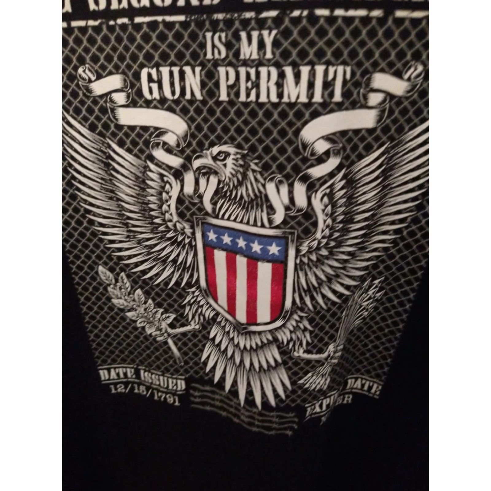 Vintage VINTAGE Gun T-shirt Second Amendment Size XL Black USA freedom Men XL Black T-Shirt USA freedom Size US XL / EU 56 / 4 - 3 Thumbnail