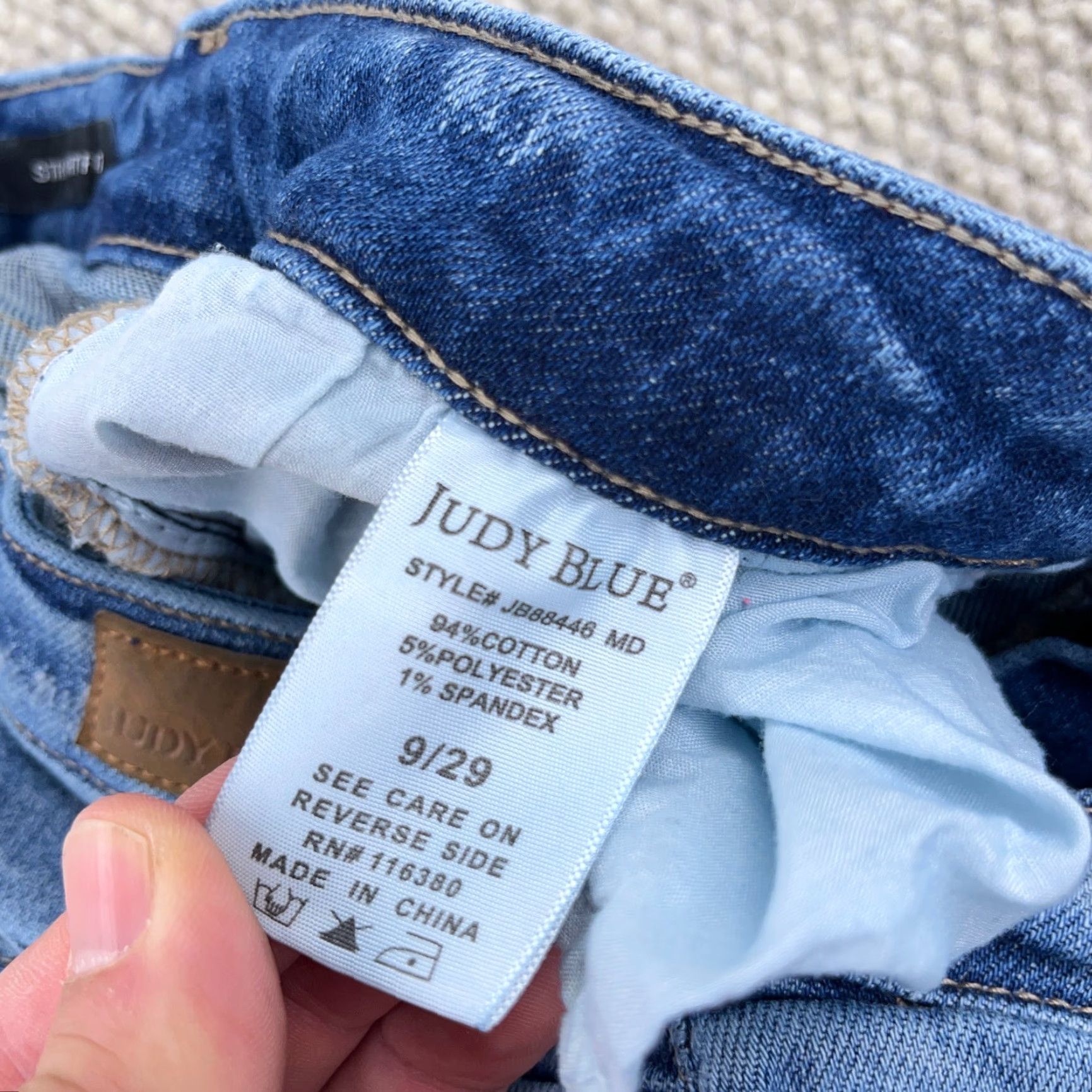 Vintage Judy Blue Jeans Women 9 29 Straight Fit Blue Distressed Distressed High Rise Jeans Regular Waist Non-Vintage Vintage: No Size 29" - 6 Thumbnail