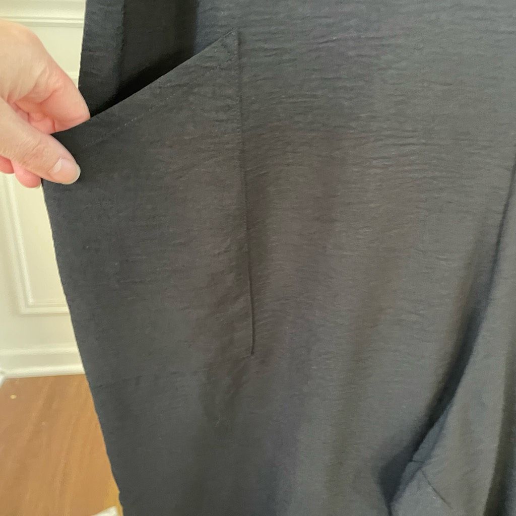 Other Torrid Wide Leg Crop Poly Seersucker Jumper Black 1 1X Size 38" / US 16 / IT 52 - 3 Thumbnail