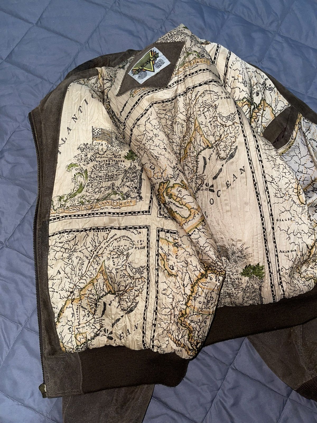 Japanese Brand × Vintage American Map Bomber Jacket Size US L / EU 52-54 / 3 - 4 Thumbnail