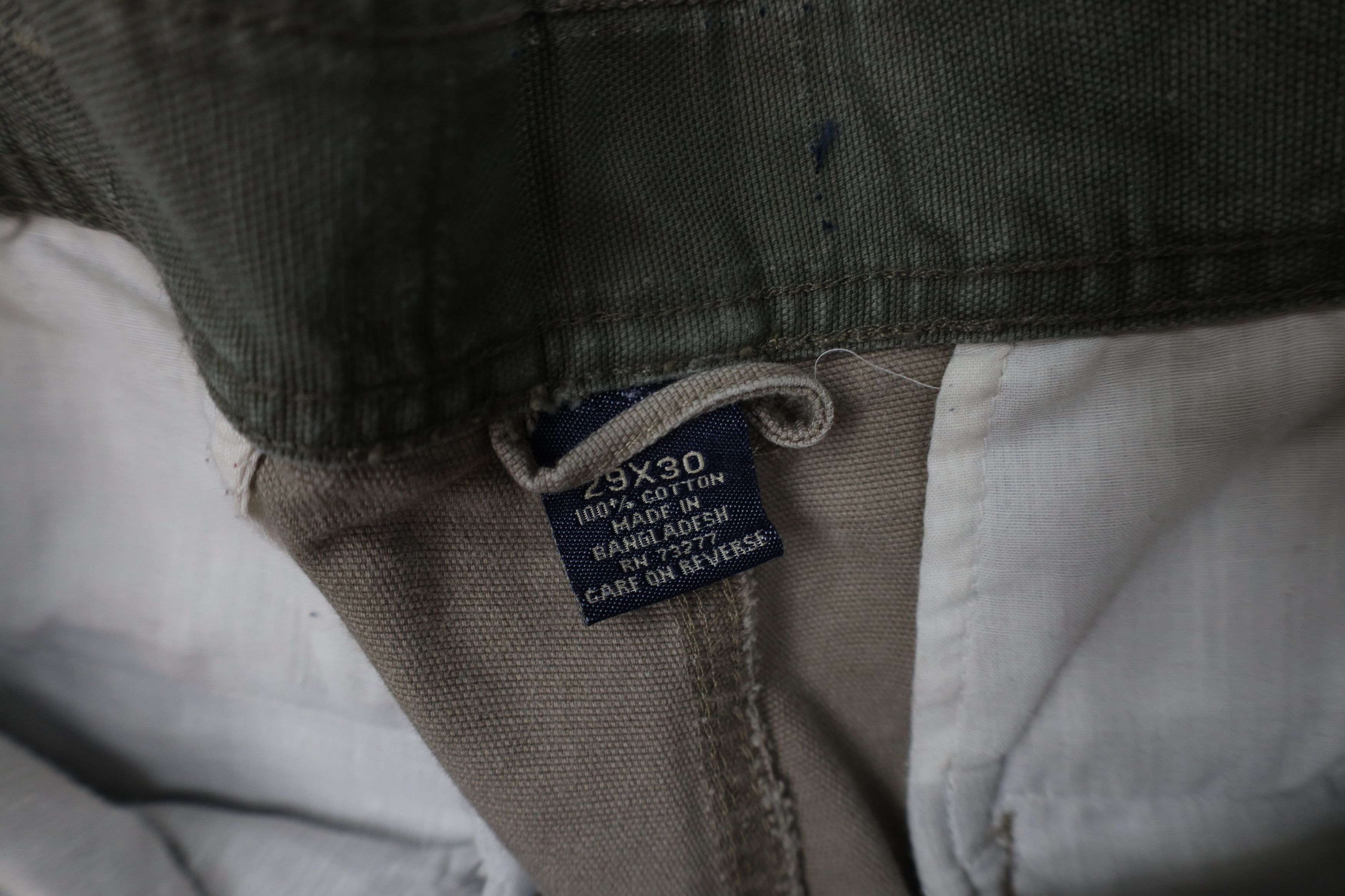 Vintage Vintage 90s Y2K Streetwear Canvas Wide Leg Cargo Pants Beige Size US 29 - 9 Thumbnail