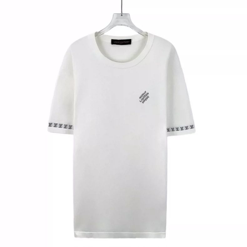 Louis Vuitton Louis Vuitton 24 white monogrammed cotton crew neck short Size US XL / EU 56 / 4 - 1 Thumbnail