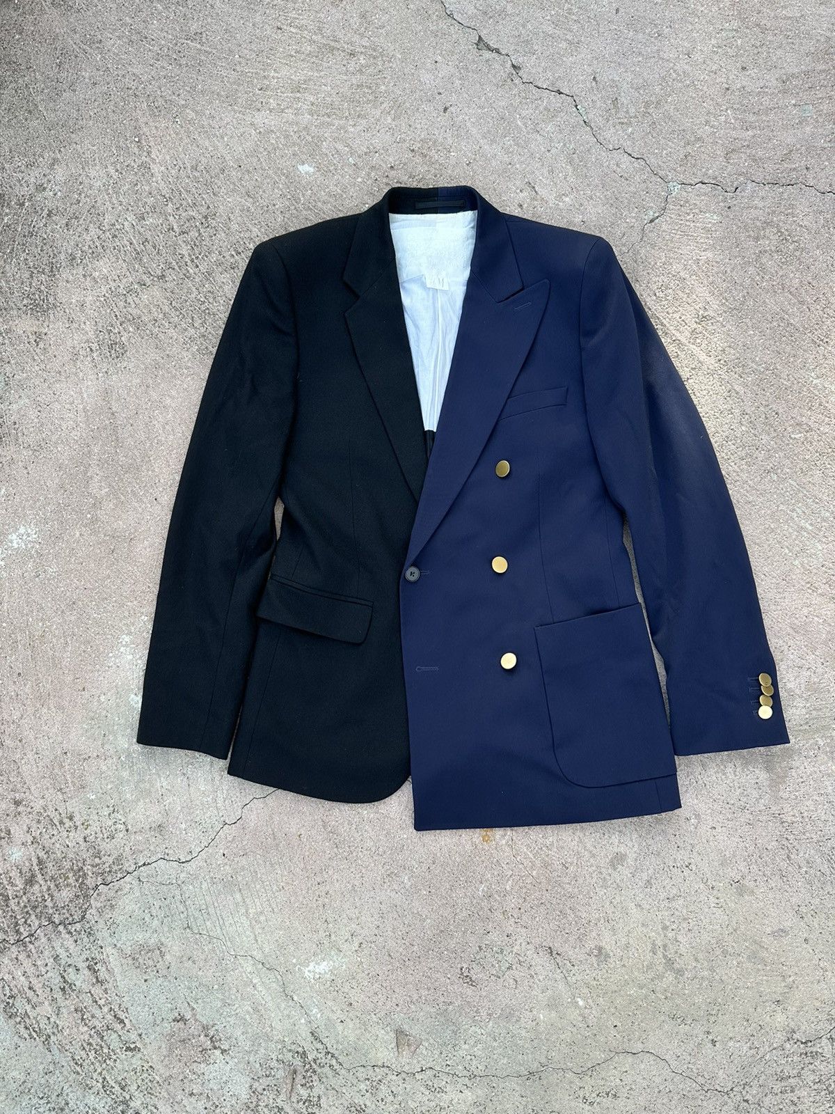 H&M × Maison Margiela Maison Margiela x H&M Blazer Jacket Black/Navy size S-M Size 46L - 1 Thumbnail