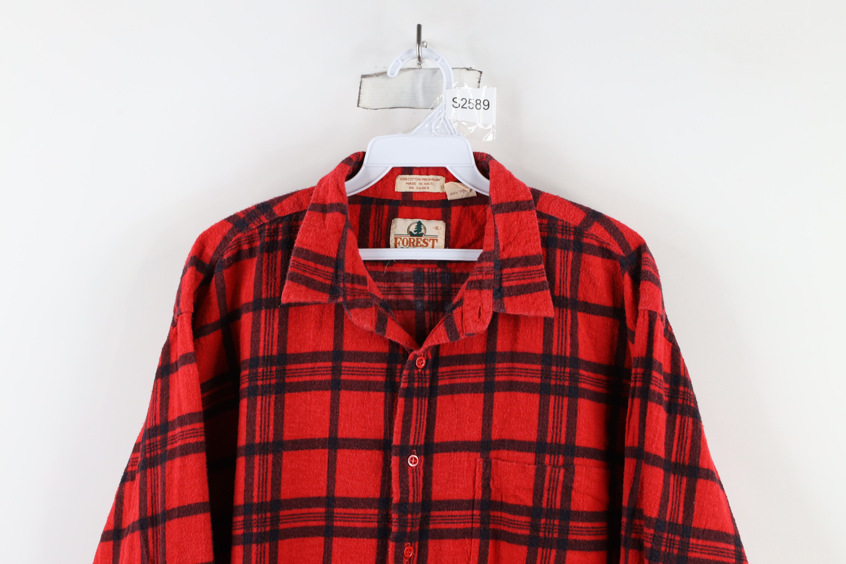 Vintage Vintage 90s Streetwear Collared Button Shirt Red Plaid Size US XL / EU 56 / 4 - 2 Thumbnail