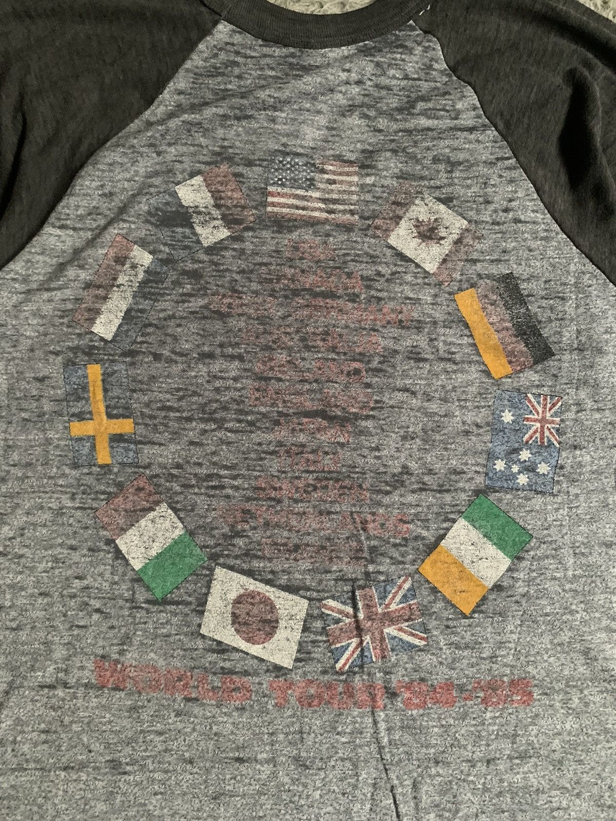 Band Tees Vintage 80s Bruce Springsteen Word Tour 84-85 Raglan Tee erd Size US M / EU 48-50 / 2 - 7 Thumbnail