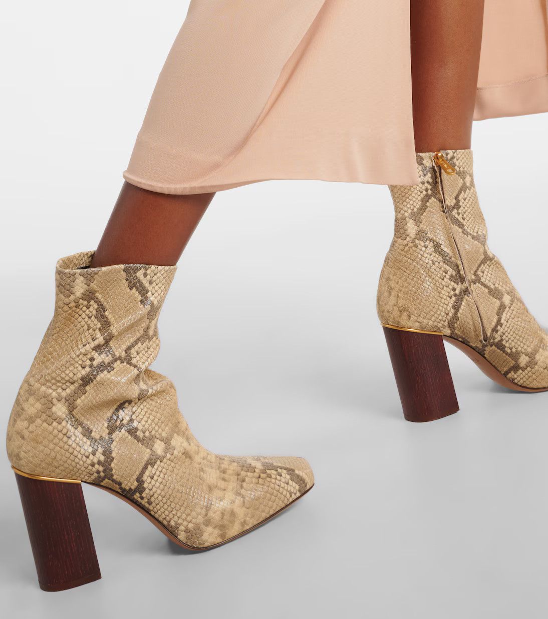 Chloe o1y0825 Leather Ankle Boots in Sand Size US 10 / IT 40 - 5 Thumbnail