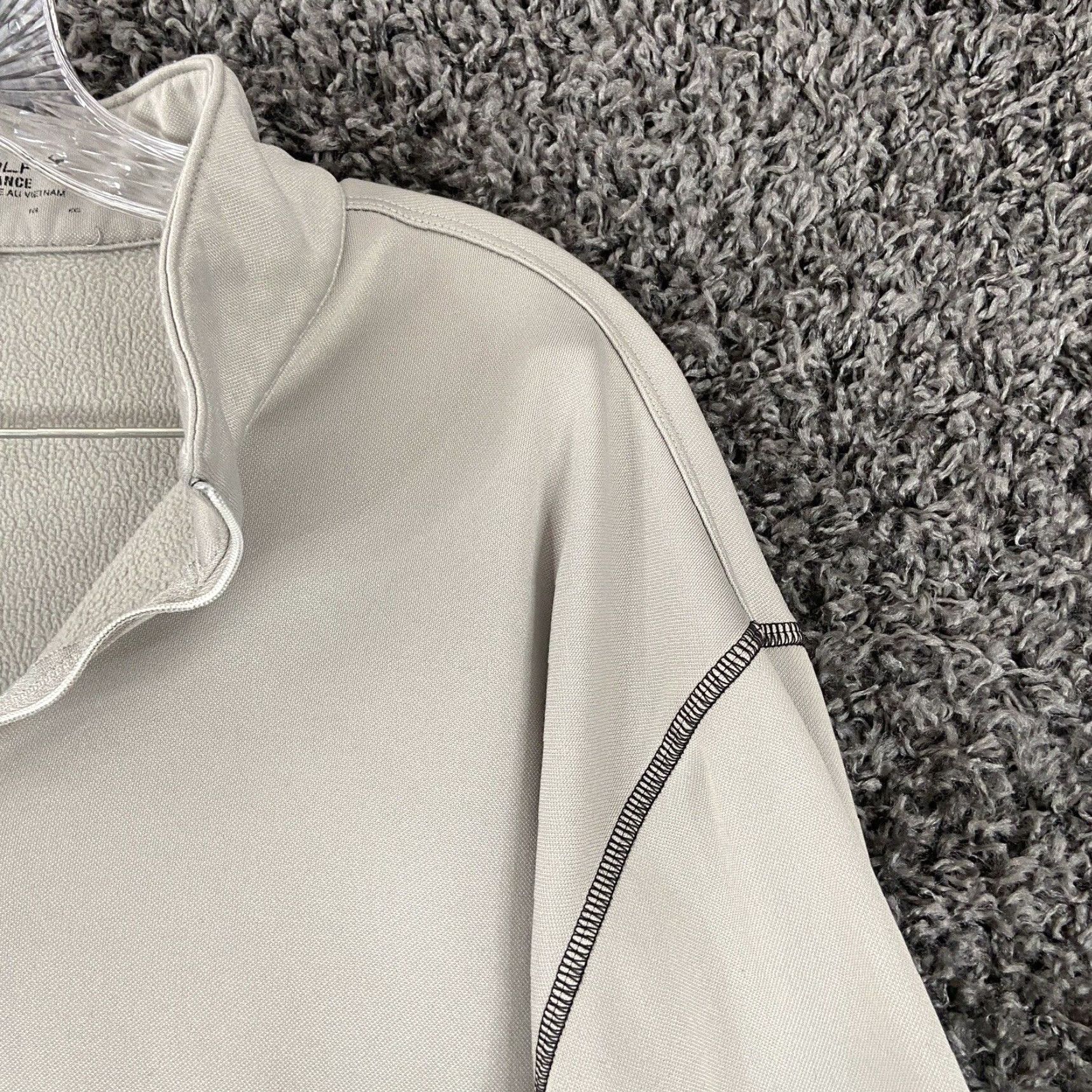Nike VINTAGE Nike Golf Pullover Sweatshirt Men’s XL Beige 1/2 Zip Performance Tour Size US XL / EU 56 / 4 - 4 Thumbnail