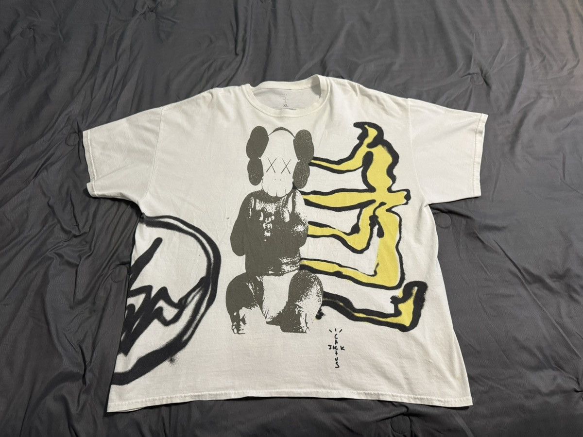 Fragment Design × Kaws × Travis Scott Travis Scott Cactus Jack + Kaws For Fragment Tee Size US XL / EU 56 / 4 - 1 Thumbnail