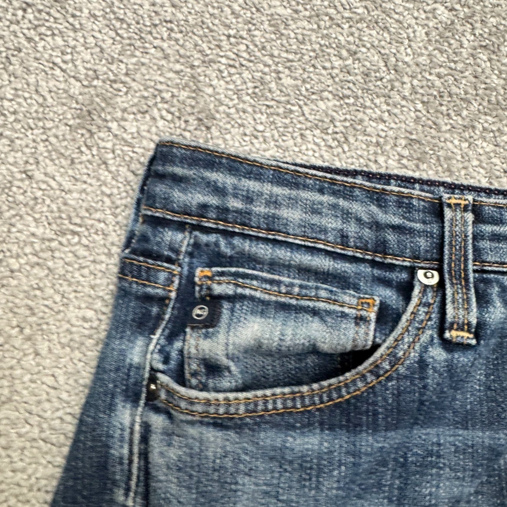Denime VINTAGE AG Adriano Goldschmied The Stilt Cigarette Denim Jeans Womens 29R Blue Stretch Size 29" - 7 Thumbnail