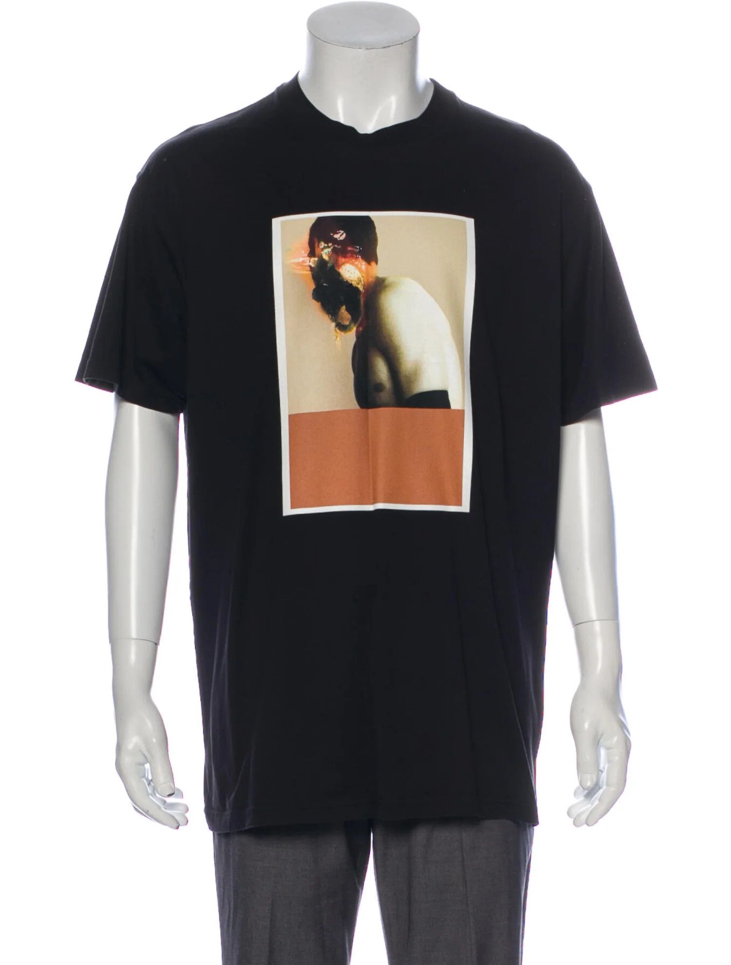 Givenchy Black Burnt Polaroid Oversized T-Shirt Size US M / EU 48-50 / 2 - 2 Thumbnail