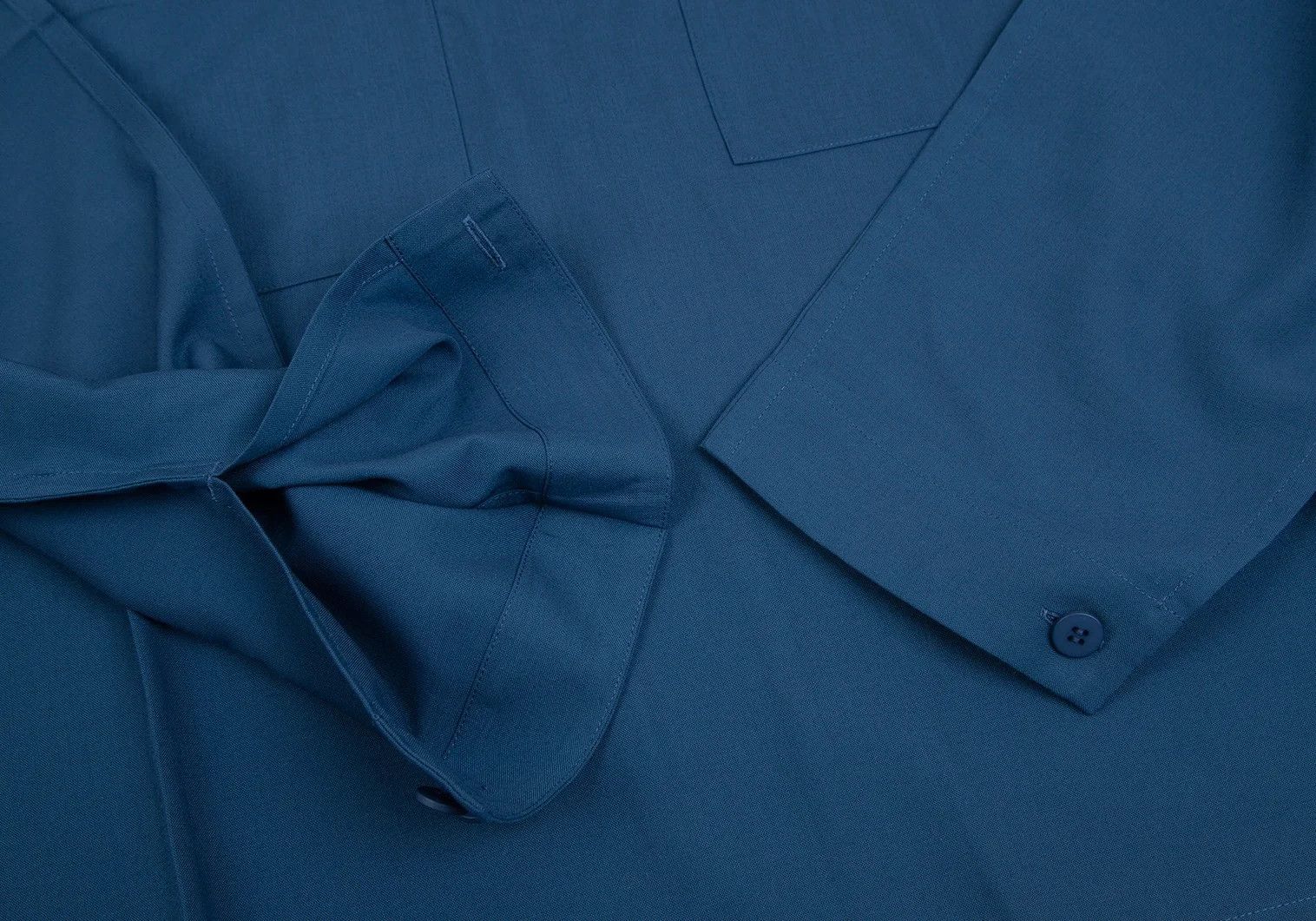 Issey Miyake Stand Collar Dolman Pullover Shirt in Blue2 Size US M / EU 48-50 / 2 - 9 Thumbnail