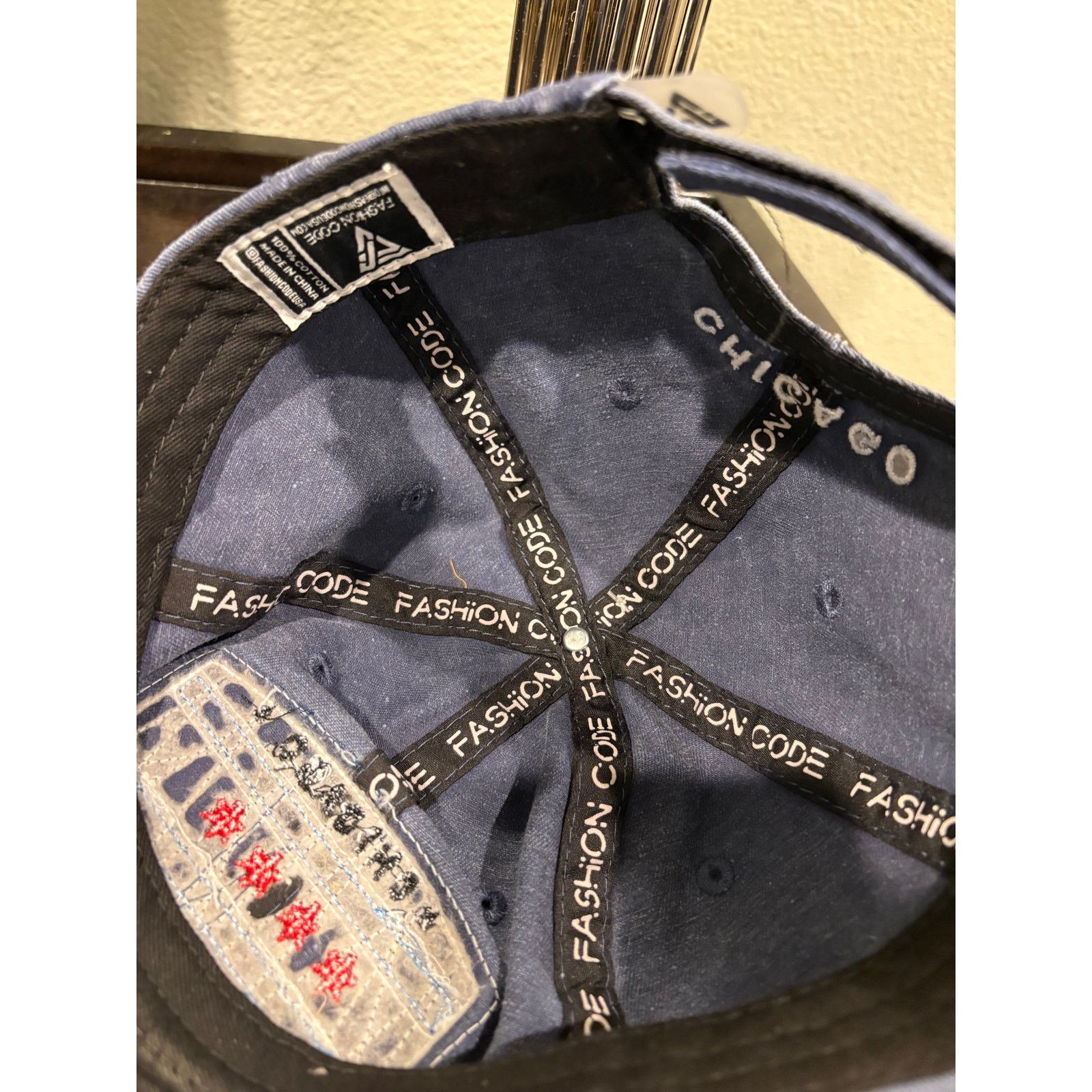 Vintage Vintage-Style Chicago Flag Cap (Distressed Blue) Size ONE SIZE - 8 Thumbnail