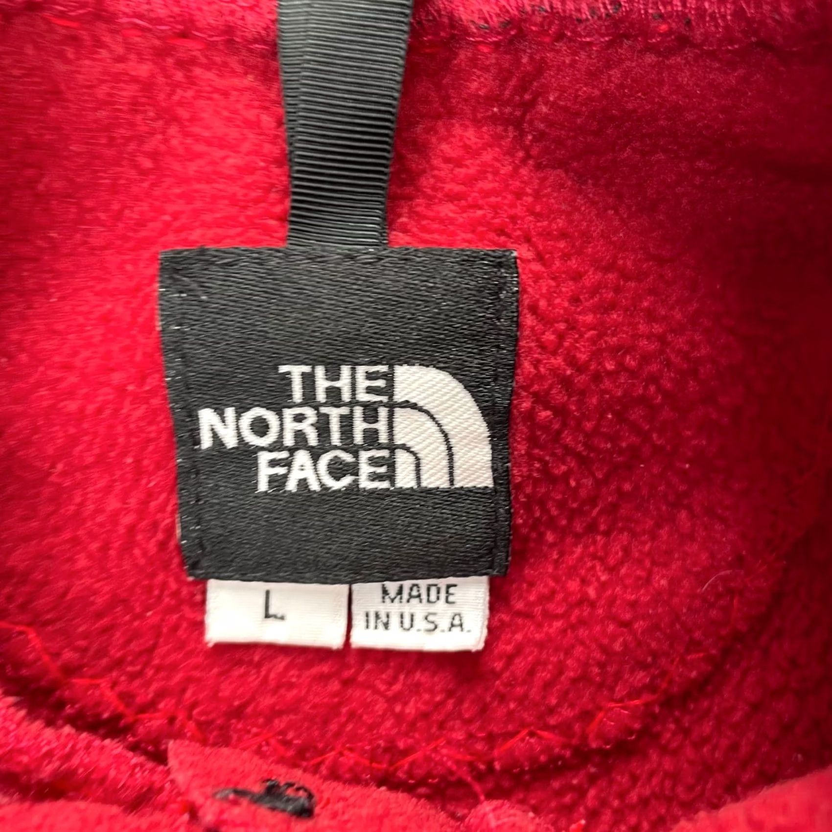 The North Face VINTAGE The North Face Vest Mens L Red Fleece Full Zip USA Gorp Hiking 90s Outdoor Theme Size US L / EU 52-54 / 3 - 3 Thumbnail