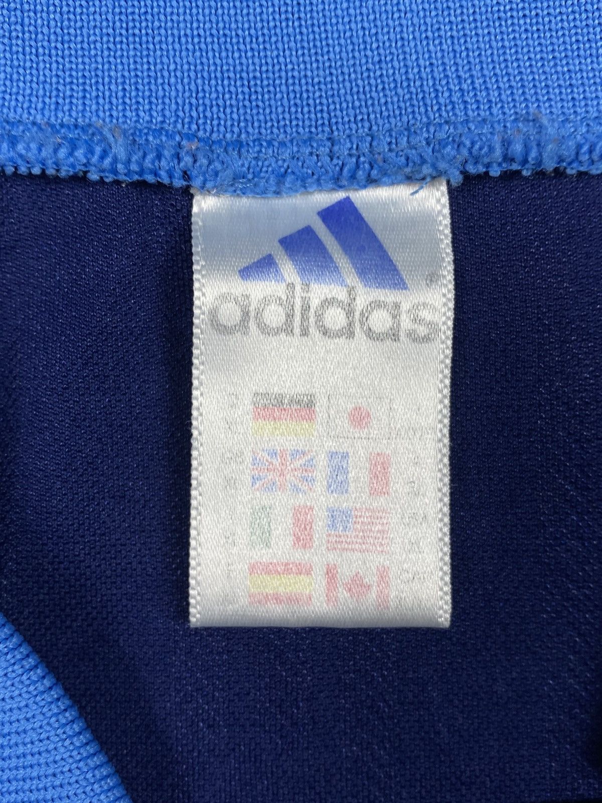 Adidas Vintage Adidas Soccer Jersey Blue Made in Portugal Size US XL / EU 56 / 4 - 8 Thumbnail