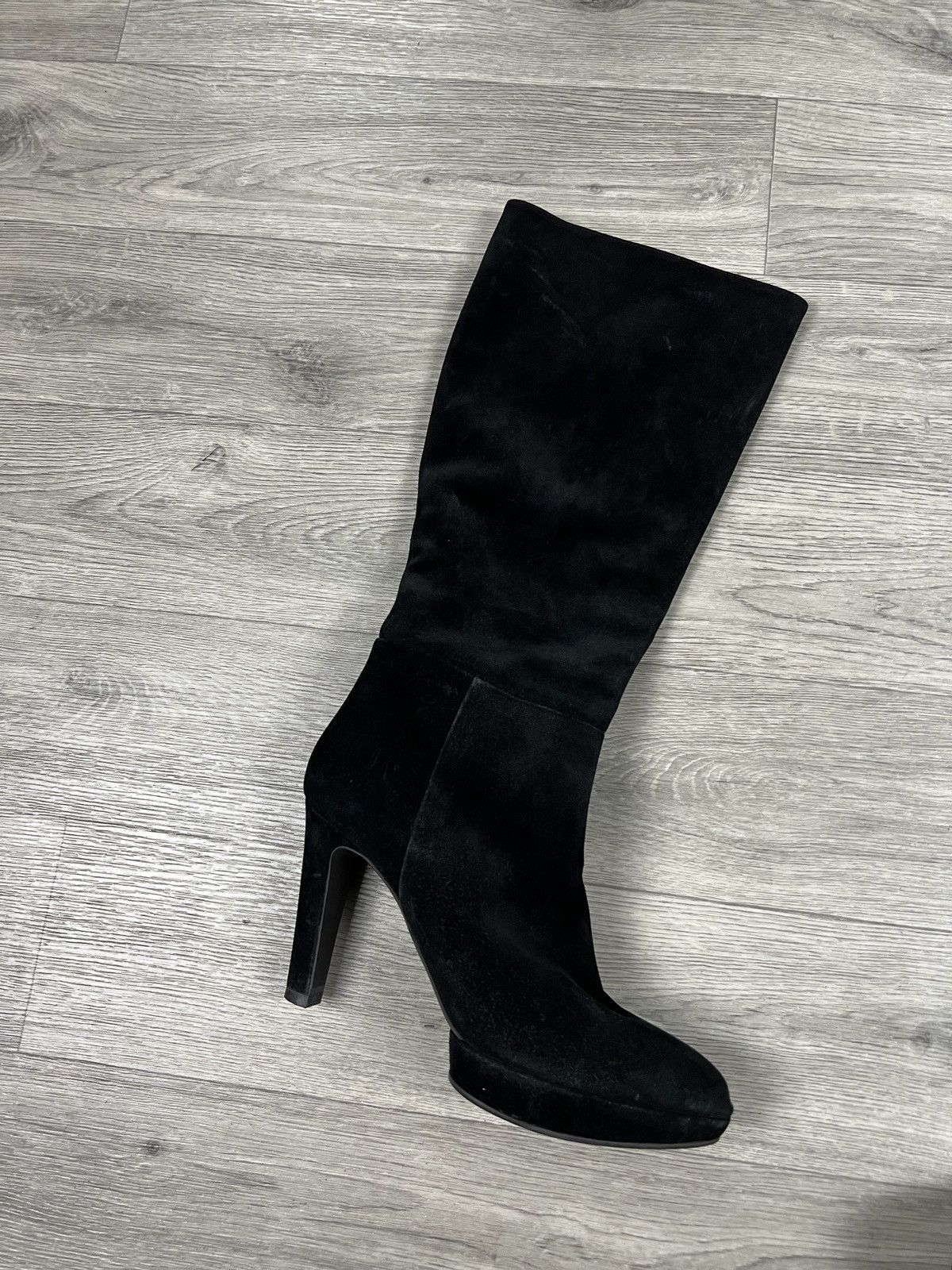 Hugo Boss WOMEN’S HUGO BOSS KNEE BOOTS IN SUEDE AND LEATHER Size US 10 / IT 40 - 2 Thumbnail