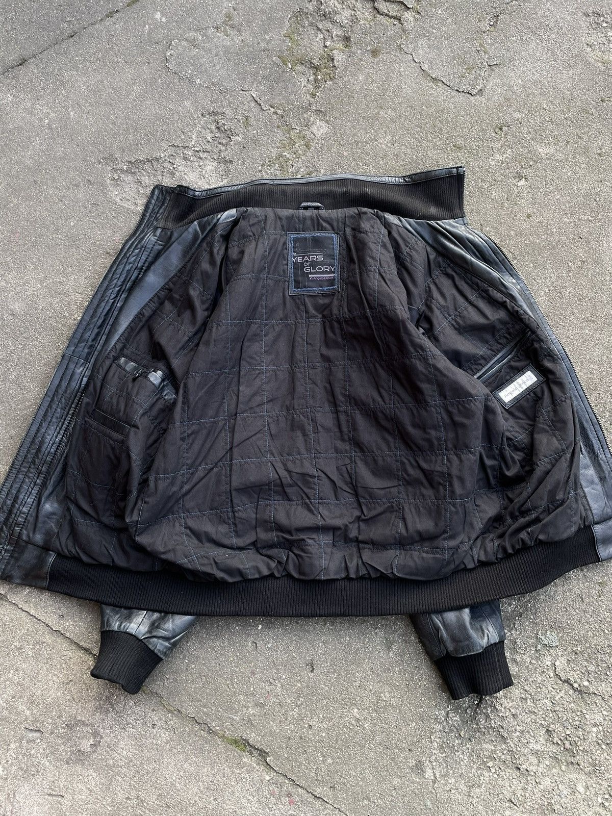 Vintage Washed Black Retro 90s Genuine Real Leater Bomber Punk Rock Size US XL / EU 56 / 4 - 10 Thumbnail
