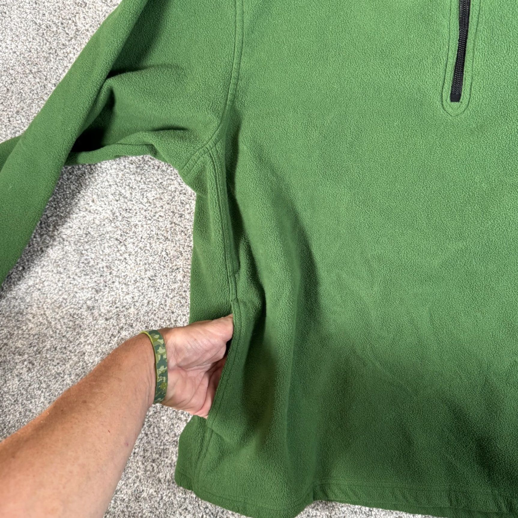 Old Navy VINTAGE Old Navy Sweatshirt Pullover Jacket 2XL Green Men Fleece Zip Pockets 1/4 Zip 80s 90s Gorpcore Size US XXL / EU 58 / 5 - 5 Thumbnail
