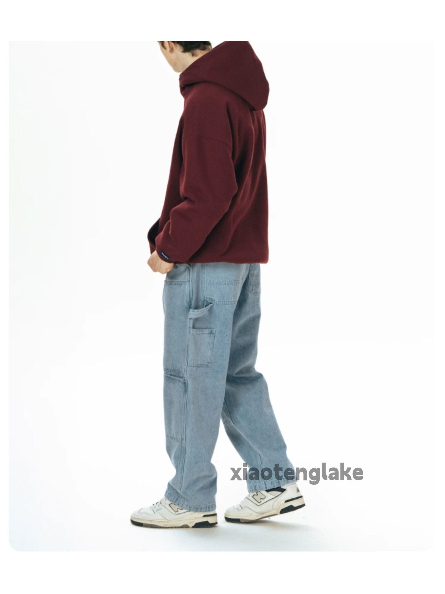 Jean × Vintage washed faded loose baggy work hiphop carpenter jeans Size US 38 / EU 54 - 2 Thumbnail