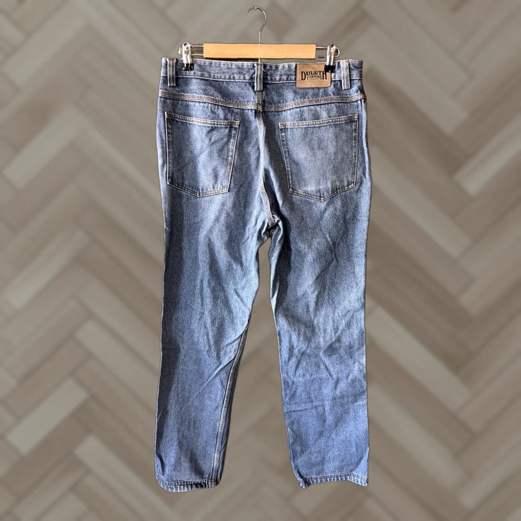 Denime Duluth Denim Jeans Mens Straight Blue 35x34 Denim 35 34 Regular Inseam 34 Blue Jeans Mens Straight Duluth 35x34 Size US 35 - 1 Thumbnail