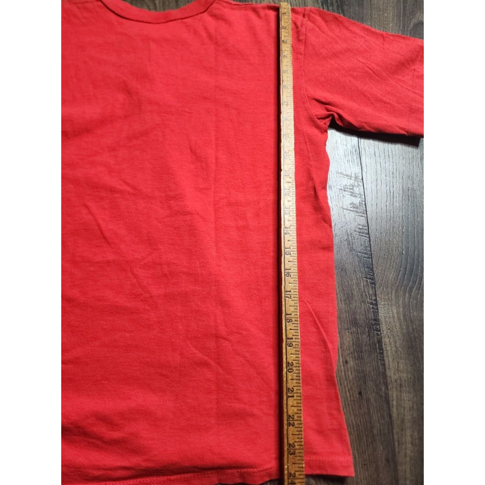 Soffe VINTAGE Soffee 80s Red Graphic Henley T Shirt Adult Mens Medium Punk Cotton Blend Size US M / EU 48-50 / 2 - 2 Thumbnail