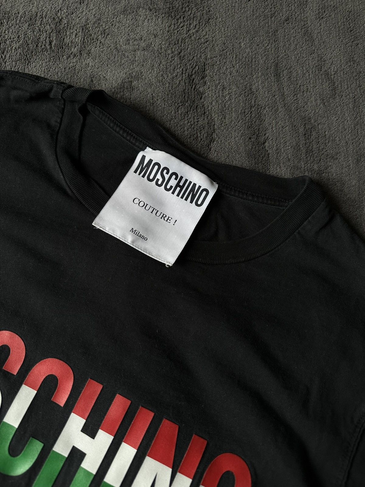 Moschino Moschino Couture! Italian Colors Tee in Black Size US M / EU 48-50 / 2 - 5 Thumbnail
