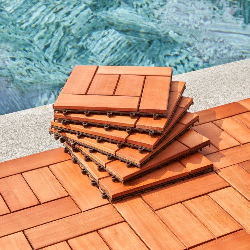 Designer × Homemade (Set of 10) Hanalei Eucalyptus Interlocking Wooden Decktile Size US L / EU 52-54 / 3 - 3 Thumbnail