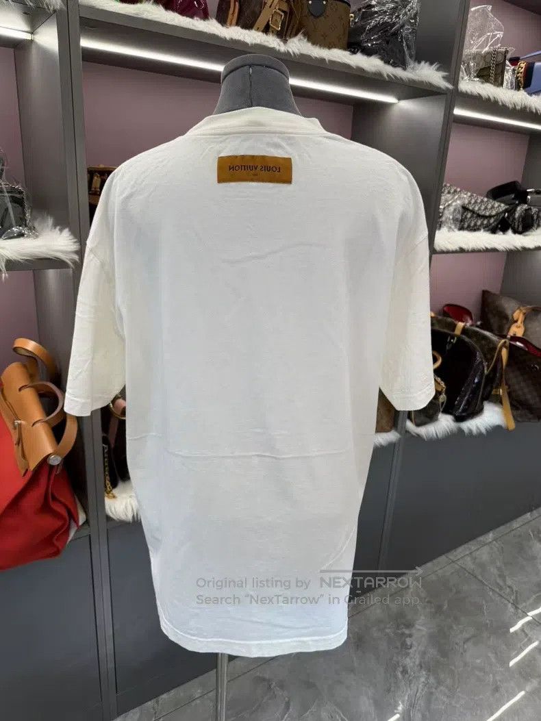 Louis Vuitton Louis Vuitton White dove printed short sleeve T-shirt Size US XL / EU 56 / 4 - 4 Thumbnail