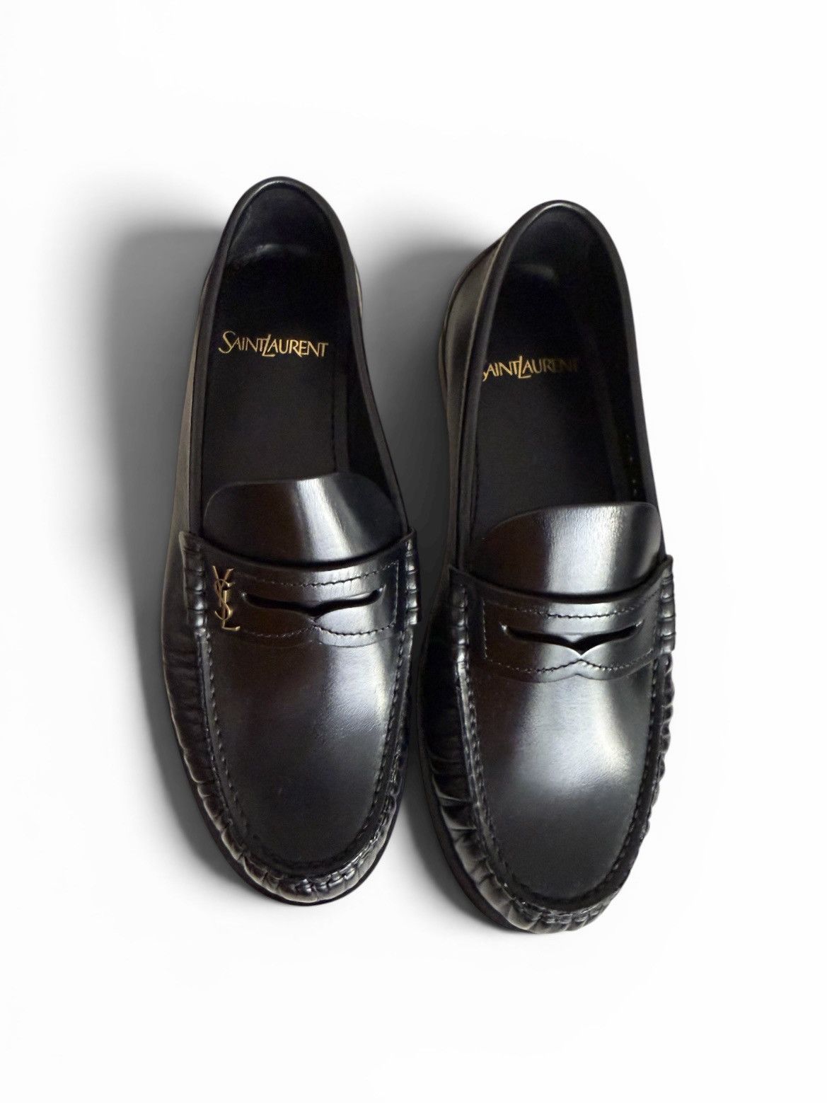 Saint Laurent Paris Saint Laurent YSL Smooth leather loafers Size US 4 / IT 34 - 6 Thumbnail