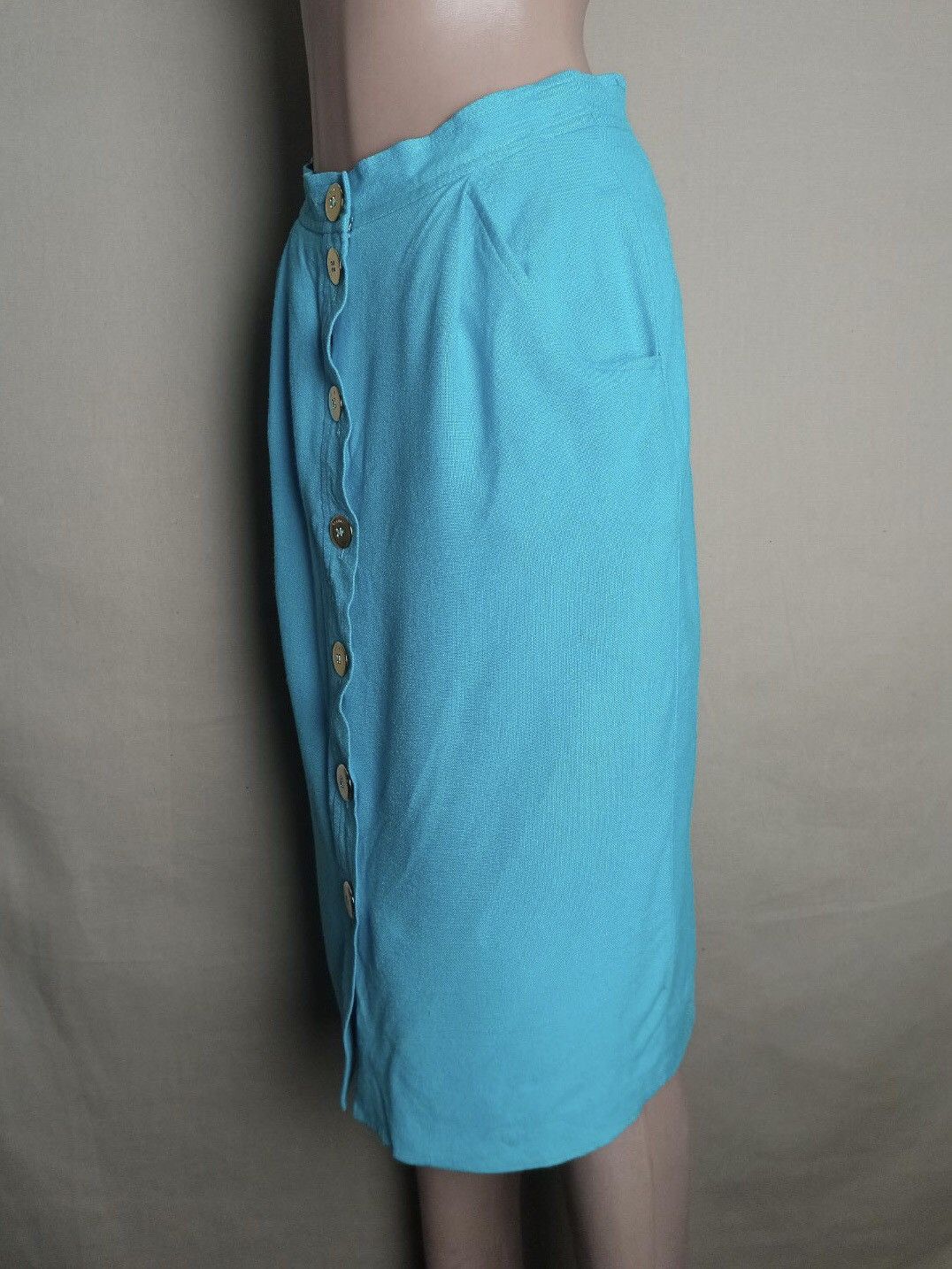 Celine × Vintage CELINE Paris Vintage 1980’s Wool Skirt Classic Blue Size 28" / US 6 / IT 42 - 4 Thumbnail
