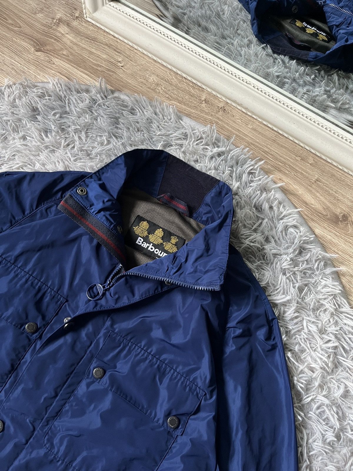 Barbour Barbour Inchkeith Men's Navy Blue Nautical Multipocket Field Jacket Size US XL / EU 56 / 4 - 4 Thumbnail
