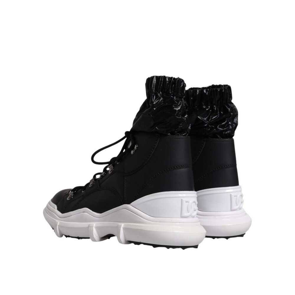 Dolce & Gabbana Dolce & Gabbana Black Nylon Galileo High Top Sneakers Shoes Size US 11 / EU 44 - 5 Thumbnail