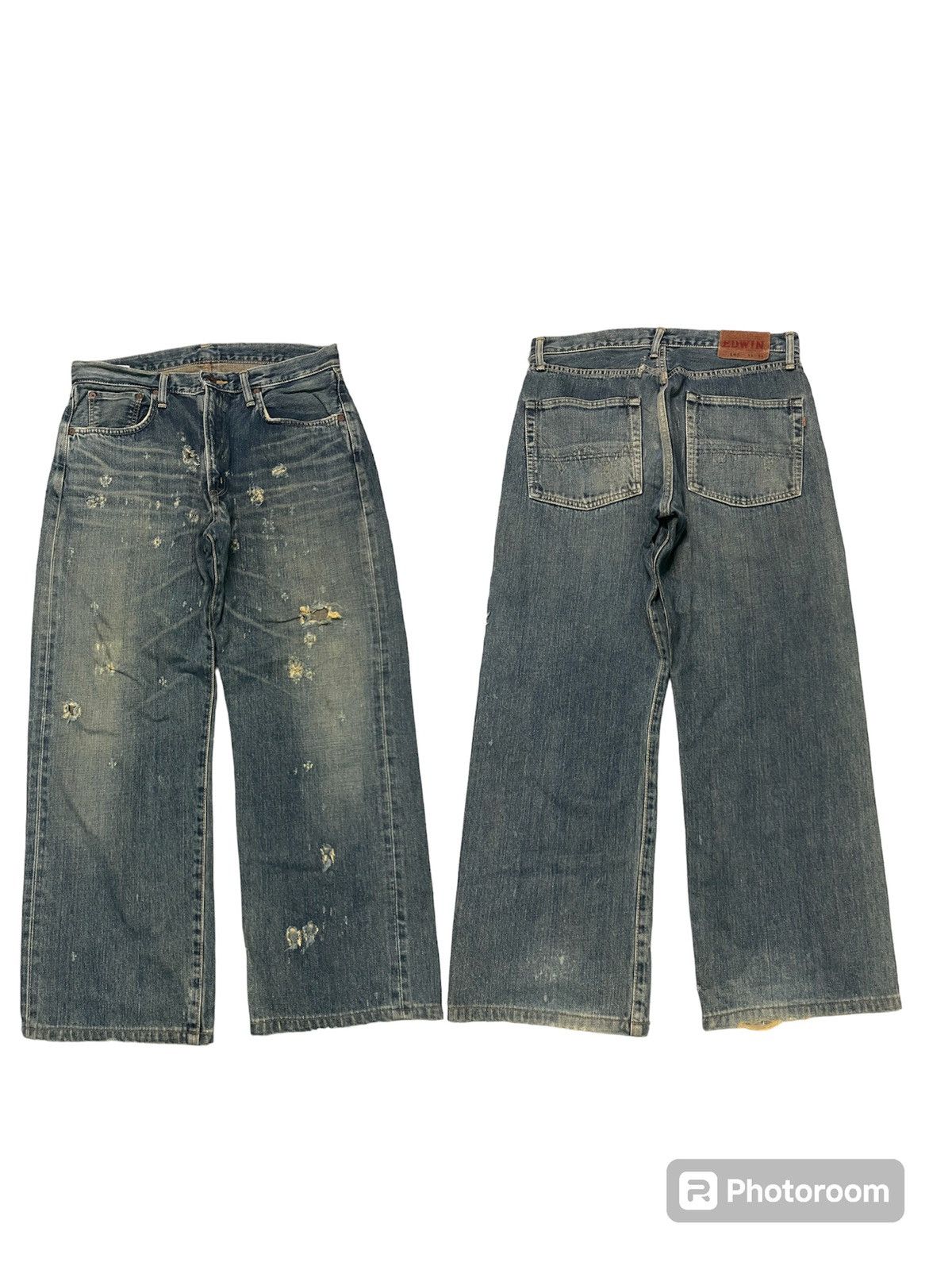 Edwin VINTAGE EDWIN 505 DISTRESSED JEANS Size US 31 - 1 Thumbnail