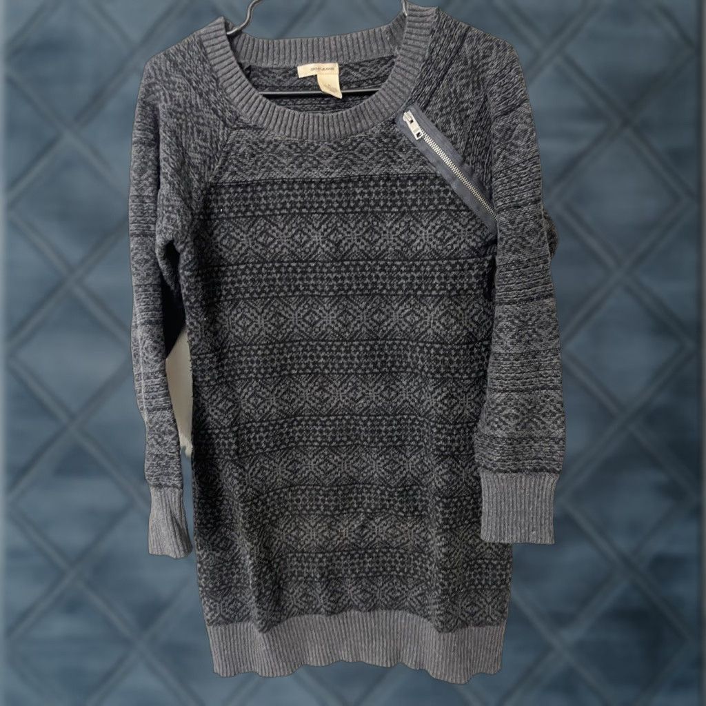 DKNY DKNY Jeans Sweater Dress Gray Long Sleeve Crew Neck Size M Womens Dress Sweater Size M / US 6-8 / IT 42-44 - 1 Thumbnail