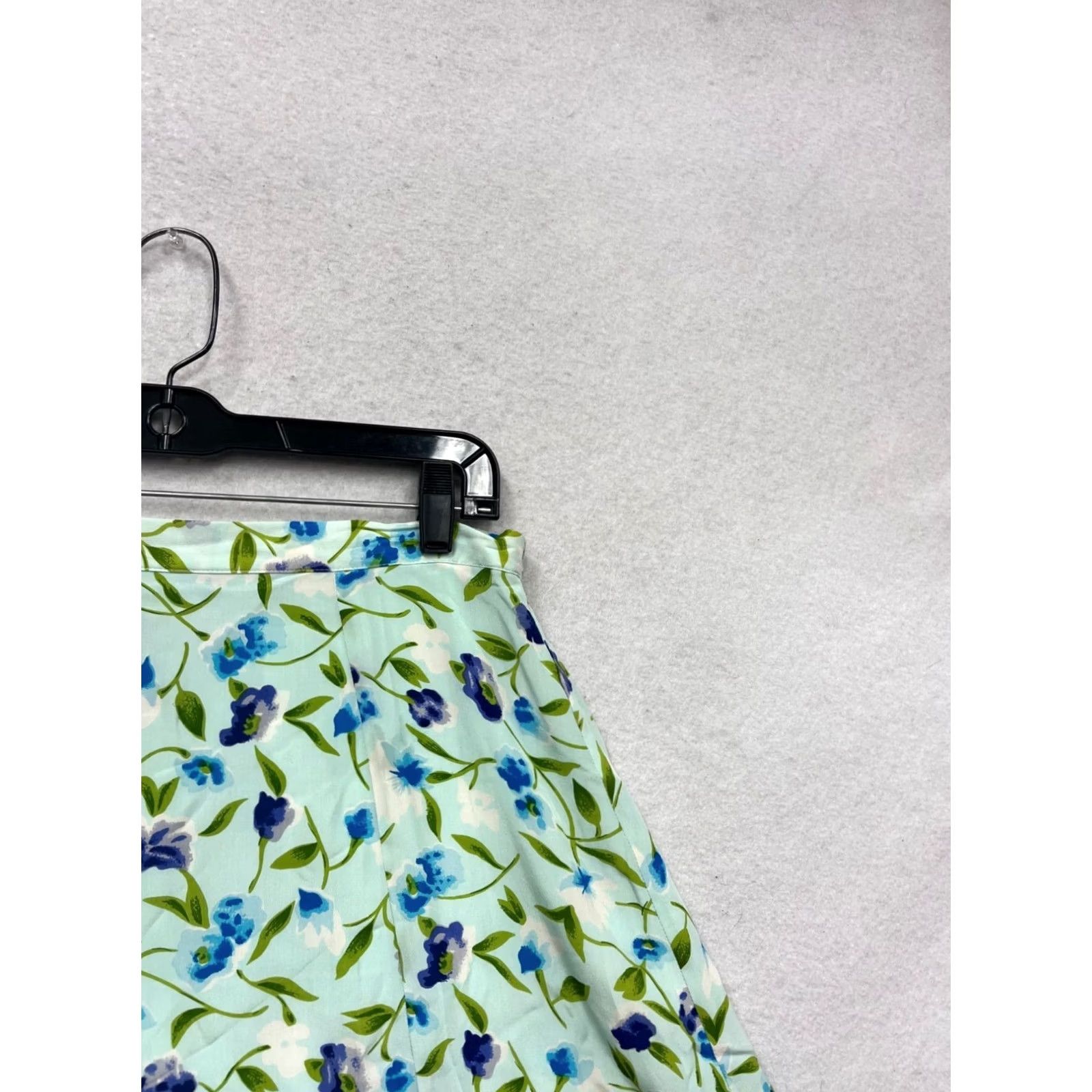Vintage Sophisticates By Jonathan Martin Floral A-Line Skirt Womens M Midi Blue Nylon Silk Lined Pattern Floral Silk-Nylon Blend Size 32" / US 10 / IT 46 - 5 Thumbnail