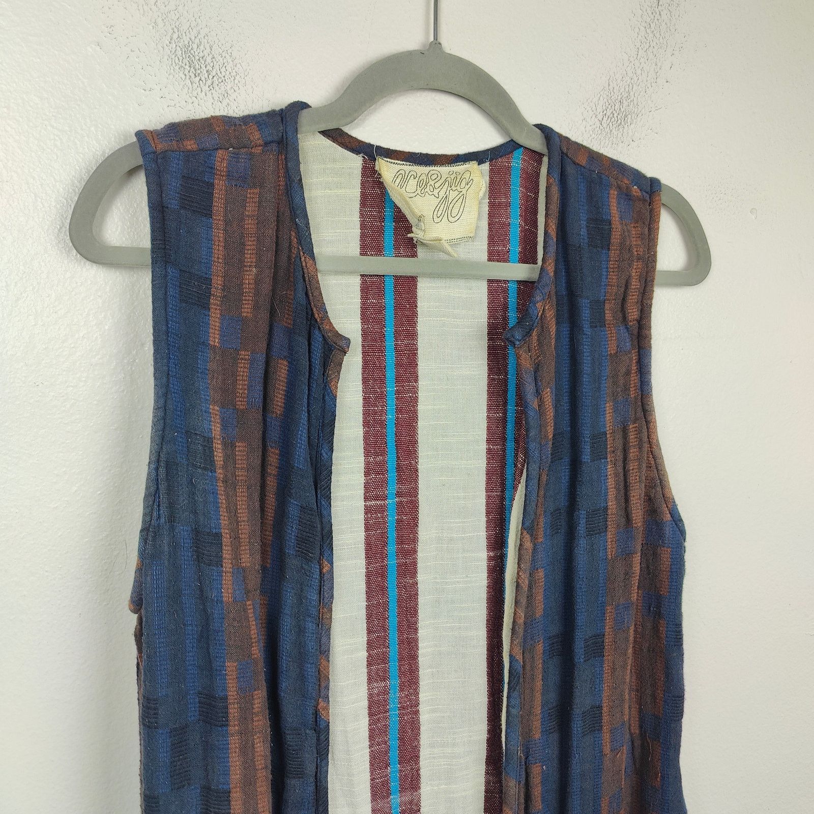 Other Ace & Jig Open Cardigan Sweater Womens Small Blue Brown Size S / US 4 / IT 40 - 2 Thumbnail
