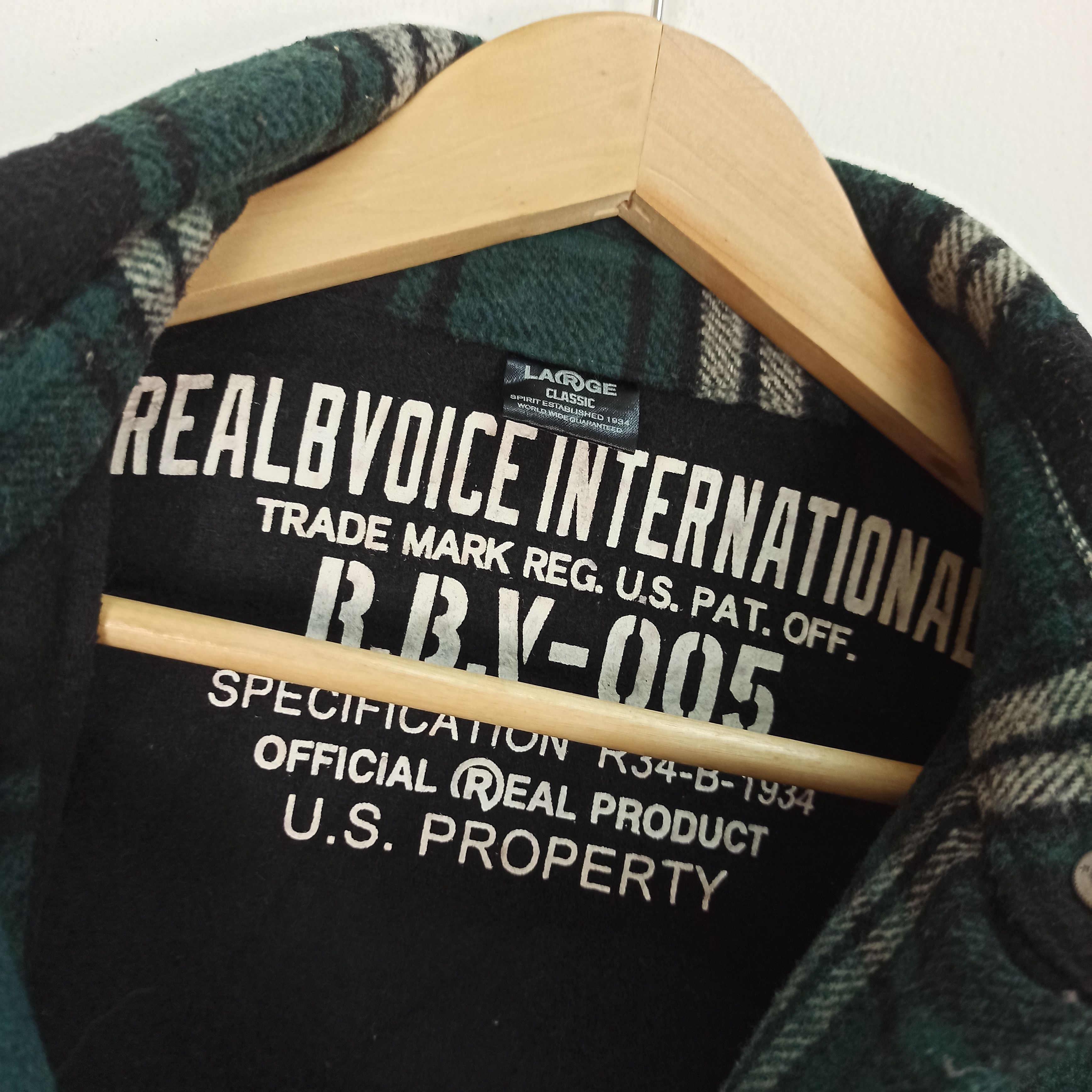 14th Addiction × Flannel × Japanese Brand Rare Flannel Jacket RealBvoice Green Colour Button Size US L / EU 52-54 / 3 - 9 Thumbnail