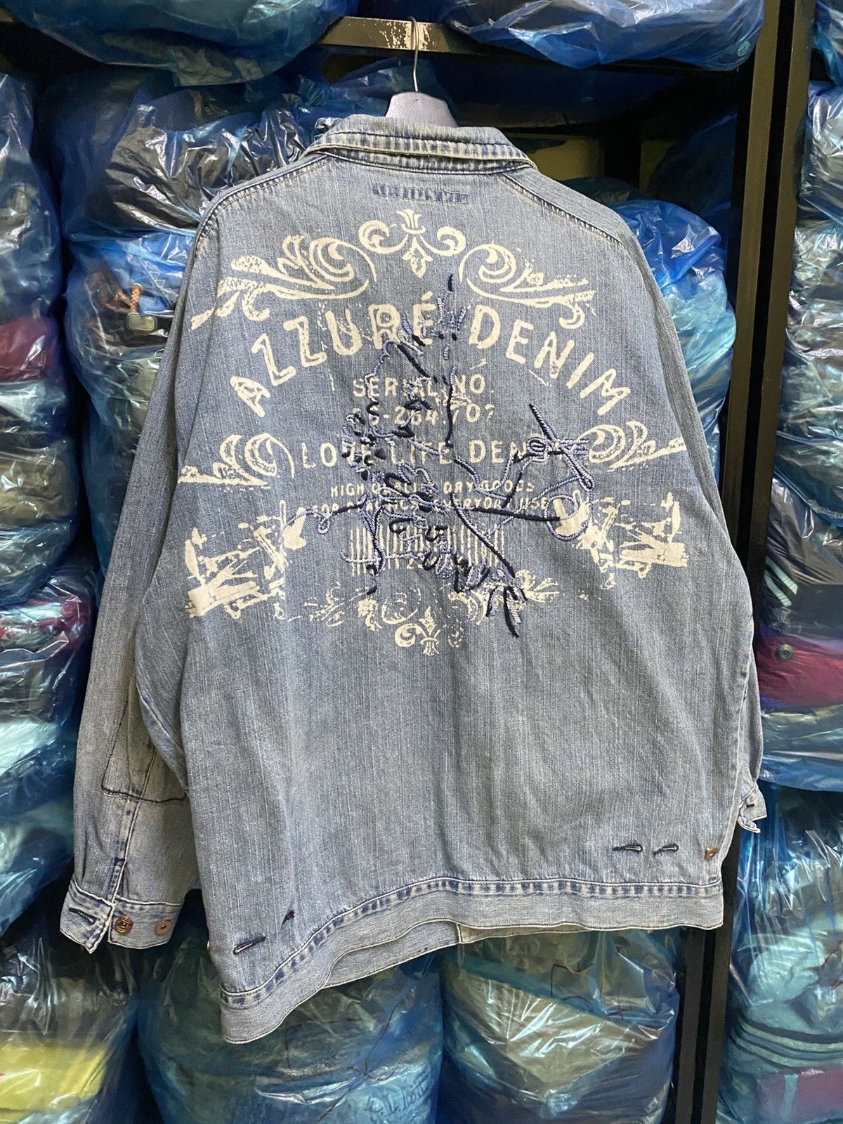 Other VINTAGE AZZURE JEAN CHORE JACKET Size US XXL / EU 58 / 5 - 3 Thumbnail