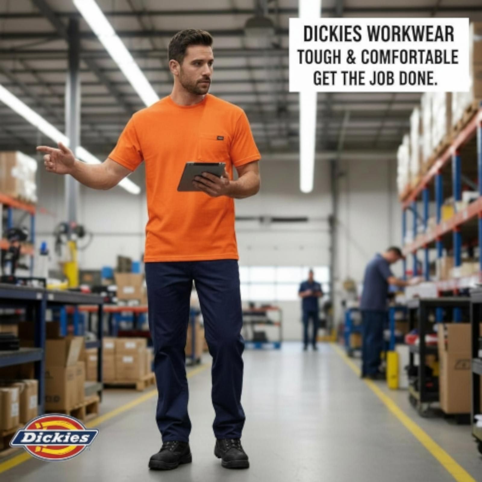 Dickies Dickies Workwear Men's Orange Pocket T-Shirt Size Medium Size US M / EU 48-50 / 2 - 1 Thumbnail
