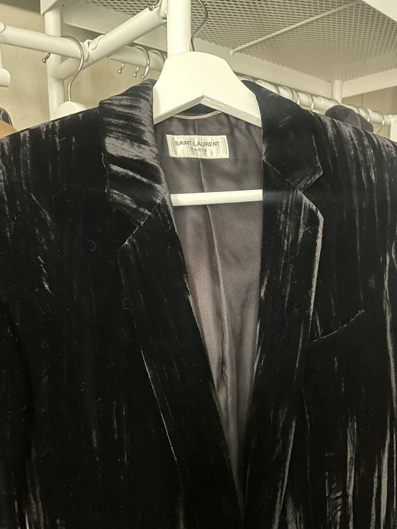 Saint Laurent Paris Saint Laurent Paris Black velvet suit jacket-2506 Size US S / EU 44-46 / 1 - 2 Thumbnail