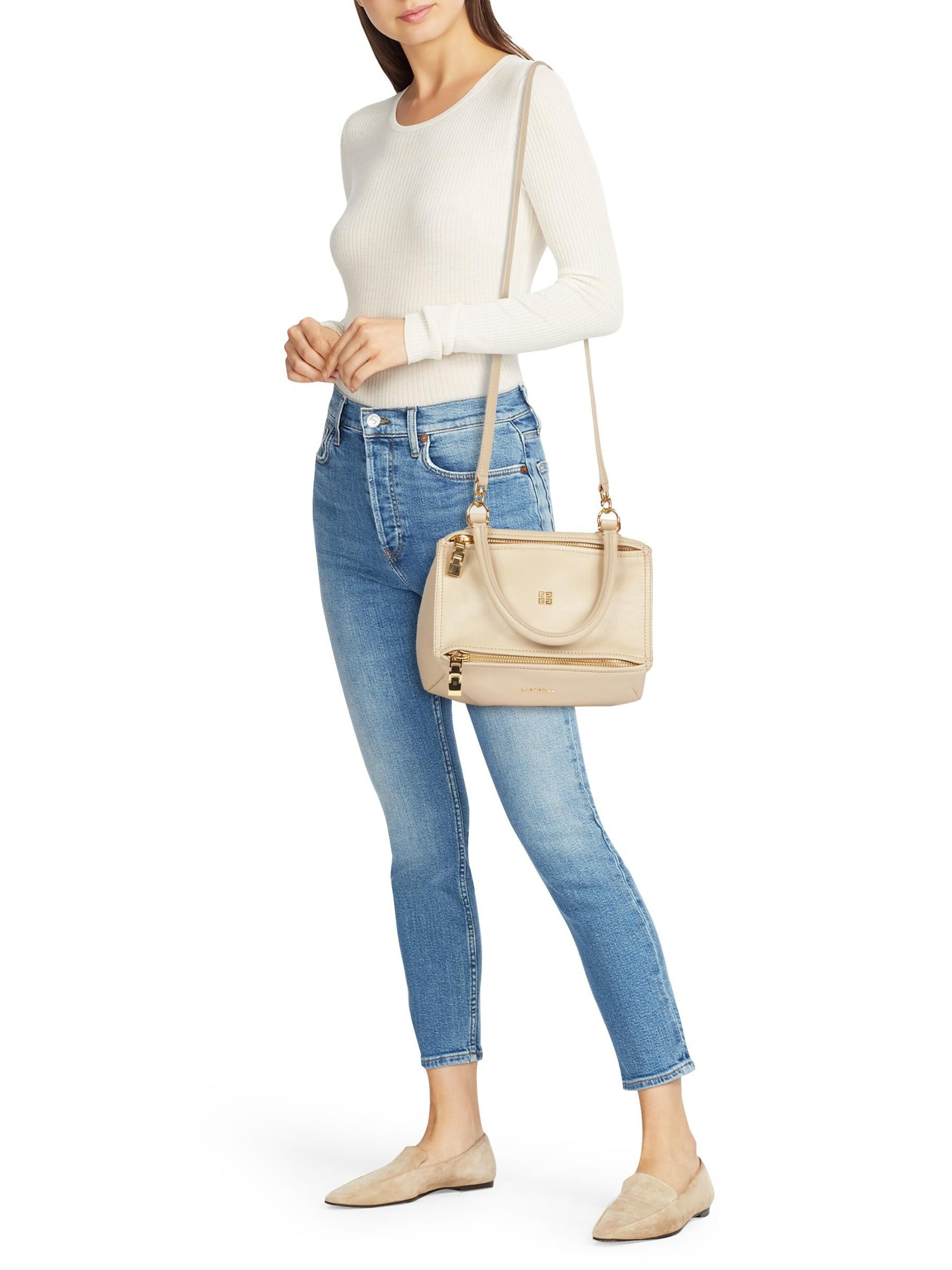 Givenchy o1srvl11e0625 Size:OS/Small Pandora Crossbody Bag in Beige Size ONE SIZE - 4 Thumbnail