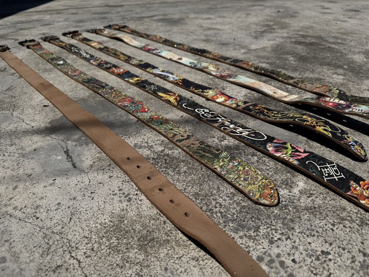 Ed Hardy × Vintage Ed Hardy X Christian Audigier Tattoo Art Leather Belts Size ONE SIZE - 13 Thumbnail