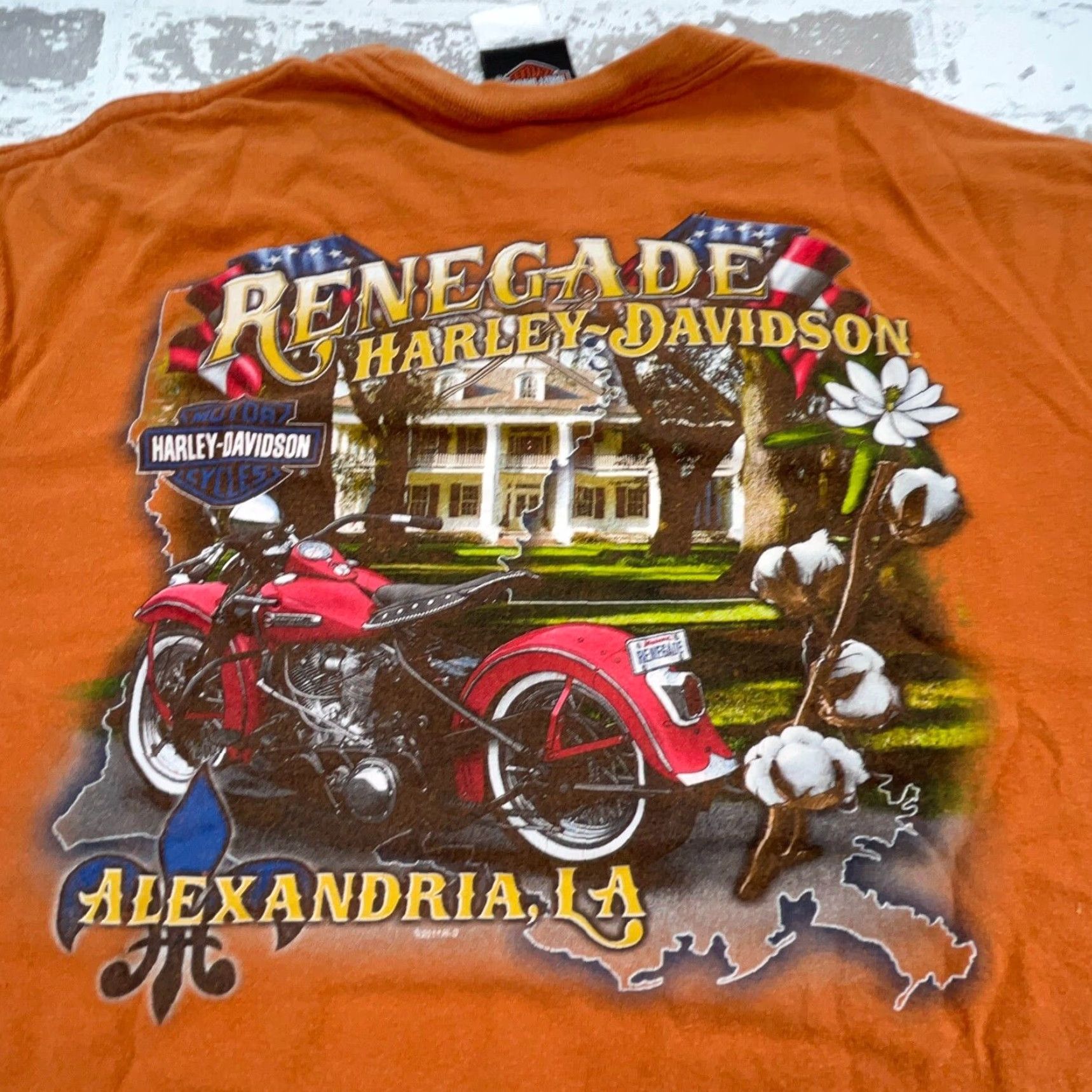 Harley Davidson VINTAGE Harley-Davidson Graphic Tee Men XL Orange Biker Eagle 80s Retro Motorcycle Size US XL / EU 56 / 4 - 3 Thumbnail