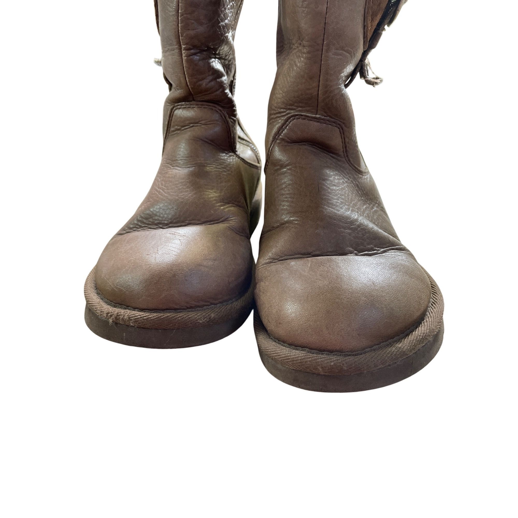 Ugg Ugg Australia Womens Brown Mid-Calf Leather sheep lined fur Size US 7 / IT 37 - 6 Thumbnail