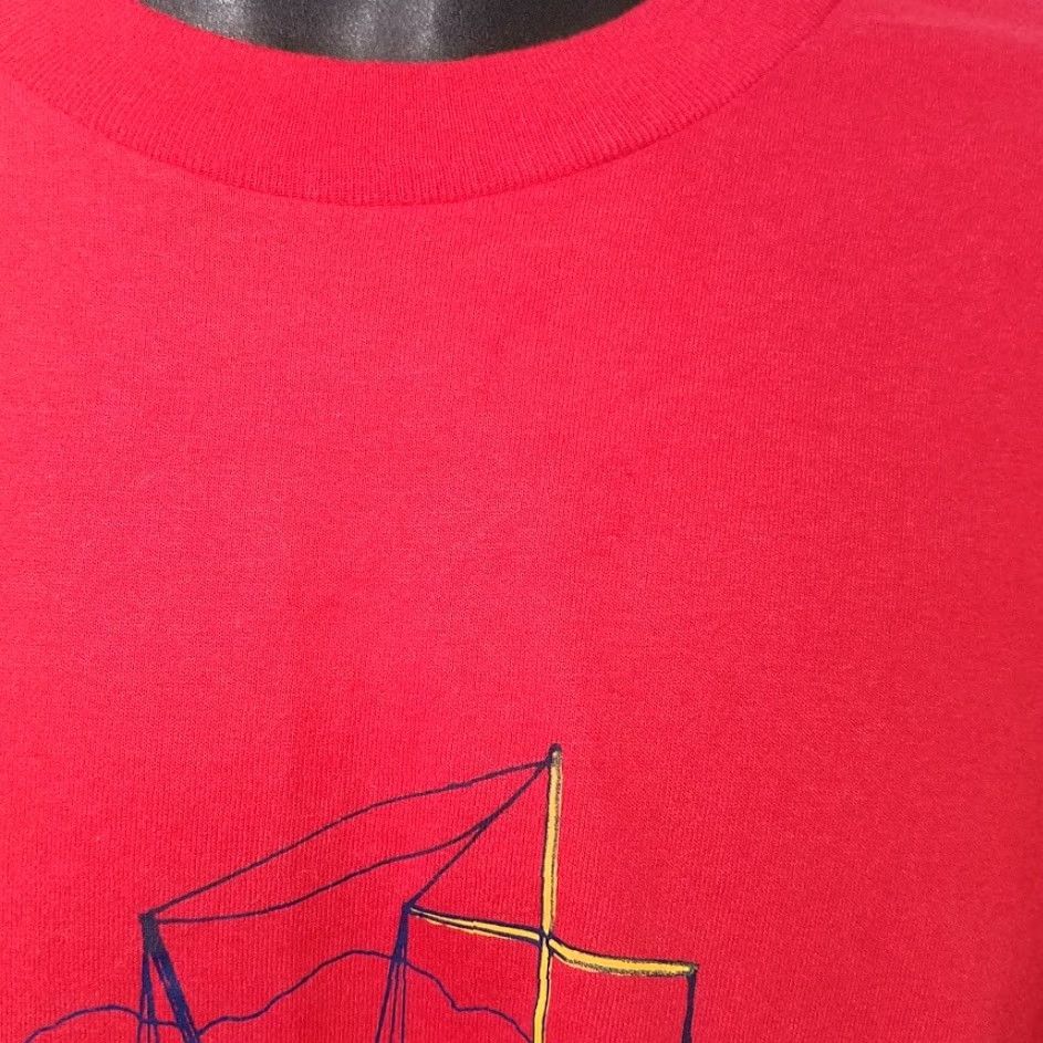 Hanes VINTAGE Florida Sailing T Shirt Mens 2XL Red Sailboat Sunset Hanes USA Size US XXL / EU 58 / 5 - 3 Thumbnail