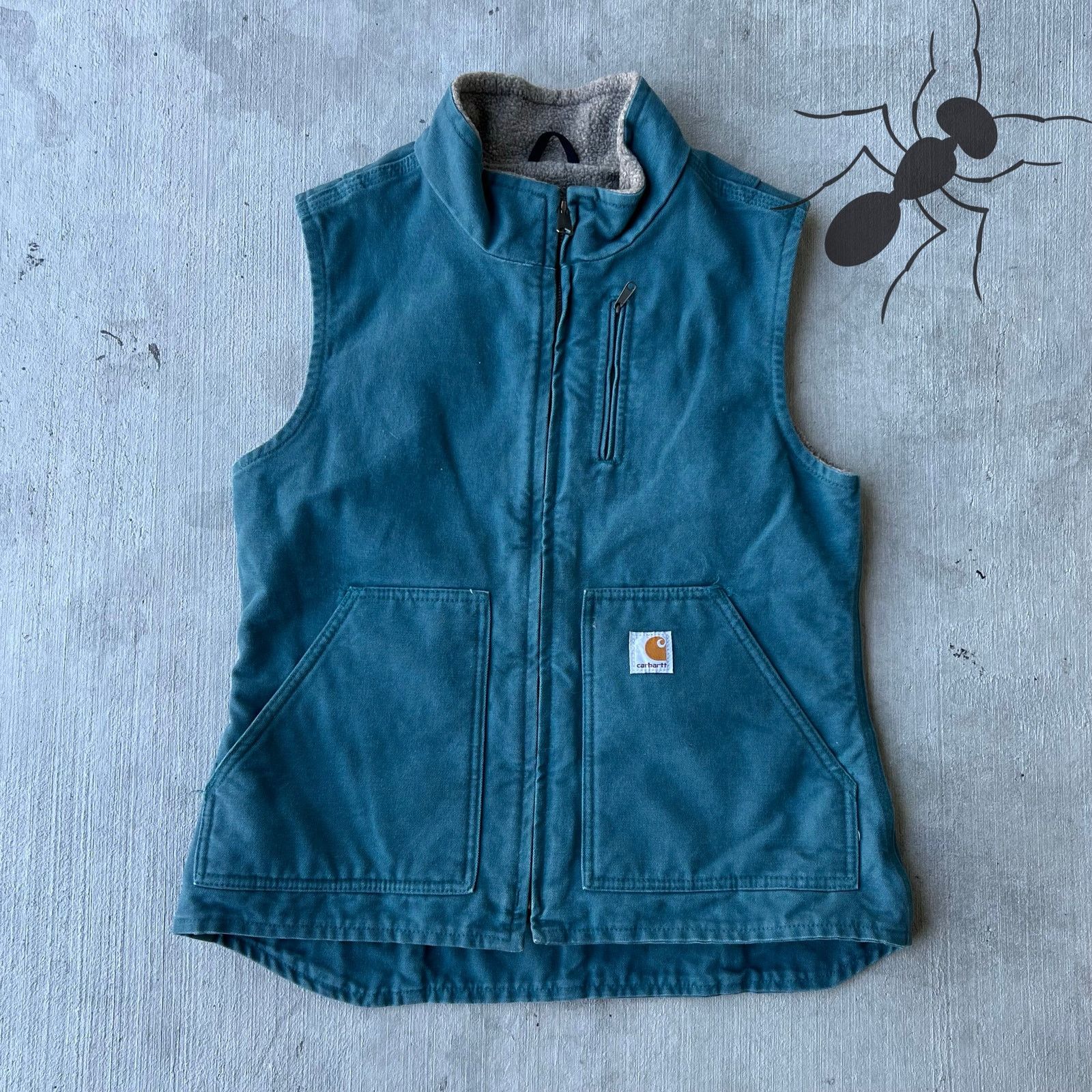 Carhartt × Vintage Carhartt WOMENS WV001 DTL teal work wear vest Size US S / EU 44-46 / 1 - 1 Thumbnail